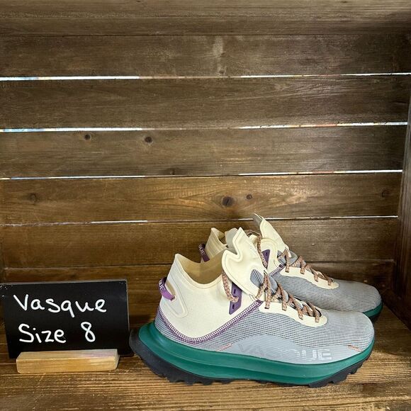 Vasque Other - New NIB Mens‎ Vasque Here Mid Gray Ivory Outdoor Ankle Hiking Boots Size 8 M